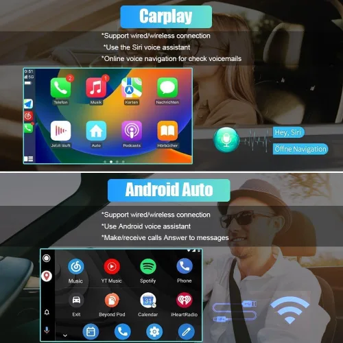 Vista 3 de Radio de coche para Toyota Corolla 2009-2013 9 pulgadas IPS pantalla táctil estéreo de coche con Carplay inalámbrico/Android Auto, Bluetooth