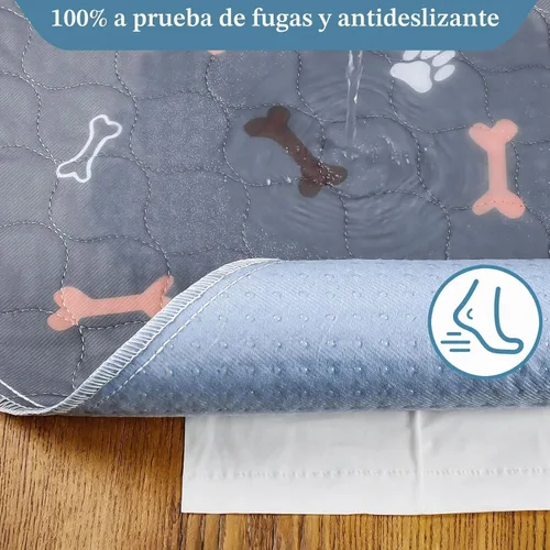 Vista 2 de Almohadillas lavables para orina para perros, paquete de 2 almohadillas reutilizables para cachorros, almohadillas de orina de perro de rápida