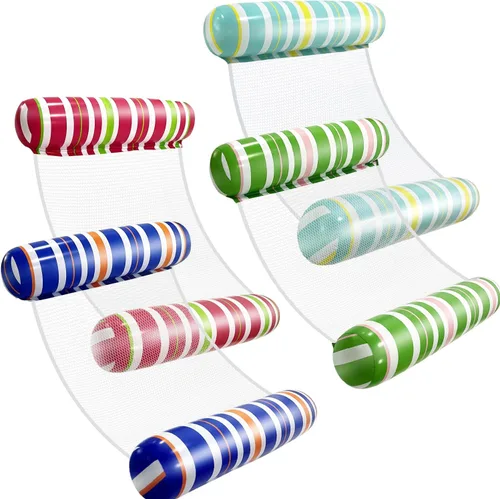 Vista 8 de Adult Pool Floats, Inflatable Water Hammock, Beach Vacation Essentials for Pool, Lake, or Summer Parties