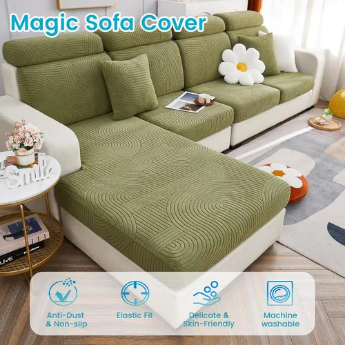 Vista 2 de Beacon Pet Funda de sofá universal resistente al desgaste, fundas de sofá mágicas para interiores 2023, fundas elásticas para sofá modular