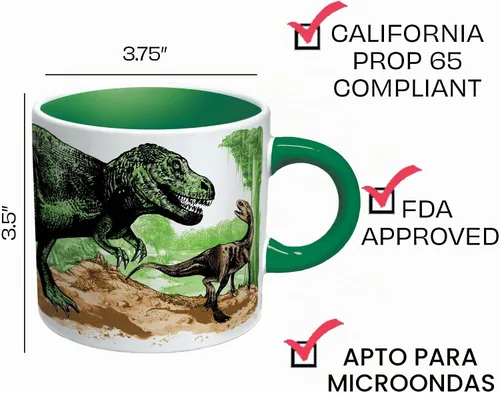 Vista 3 de Taza de café de cerámica PG blanco clásico STYLE27., Estándar, Verde/Blanco