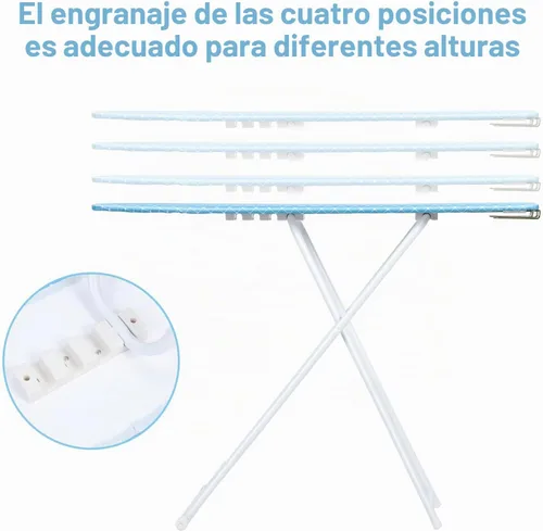 Vista 5 de Tabla de planchar de 42 pulgadas, tabla de planchar plegable de tamaño completo, tabla de planchar doméstica plegable de 4 patas, tabla de planchar