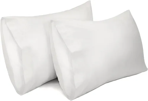 Vista 13 de Lirex Paquete de 2 fundas de almohada, 100% algodón, transpirables, 20" x 36" tamaño King estándar, color verde aguamarina