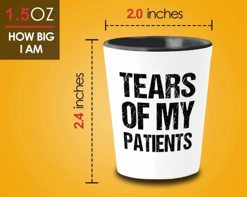 Vista 4 de Tears of my Shot Glass 1.5oz - pacientes - Doctor Gift Médico Veterinario Psiquiatra Paciente Hospital Enfermera Psicóloga