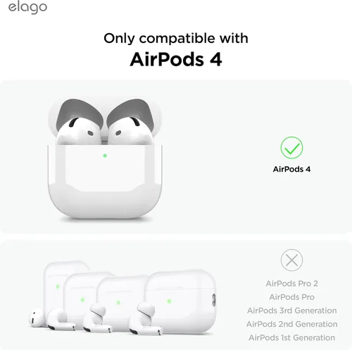 Vista 2 de elago 2 pares de fundas para AirPods 4 almohadillas diseñadas para AirPods 4, [cabe en la funda] funda de silicona antideslizante, antiarañazos