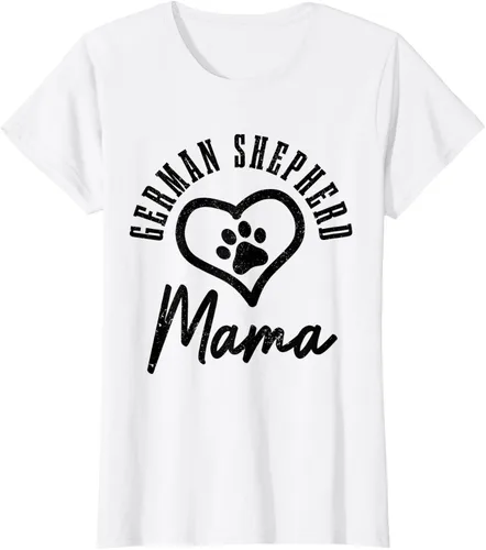 Vista 19 de Camiseta de pastor alemán para mujer, con diseño de pata de perro, pastor alemán, gris, S Asfalto