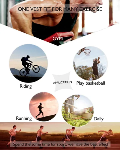 Vista 6 de Chaleco de sauna para hombre, entrenador de cintura, moldeador de cuerpo, neopreno caliente, deporte, fitness, gimnasio, entrenamiento, camiseta sin