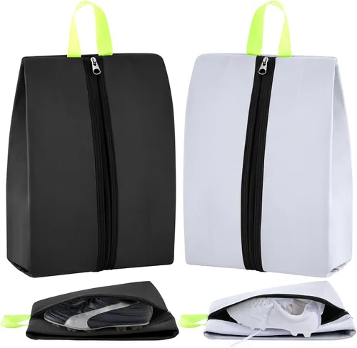 Vista 8 de 1 bolsa de tacos a prueba de olores de 4 capas, se adapta hasta la talla 14, resistente al olor y al barro, impermeable, se adapta a zapatos de Negro
