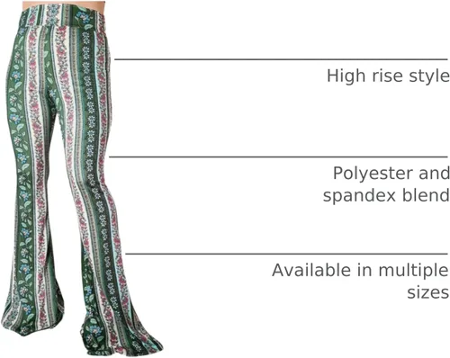 Vista 57 de ShopMyTrend - Pantalones de yoga largos con piernas anchas y acampanadas estilo palazzo, con cintura alta, para mujer