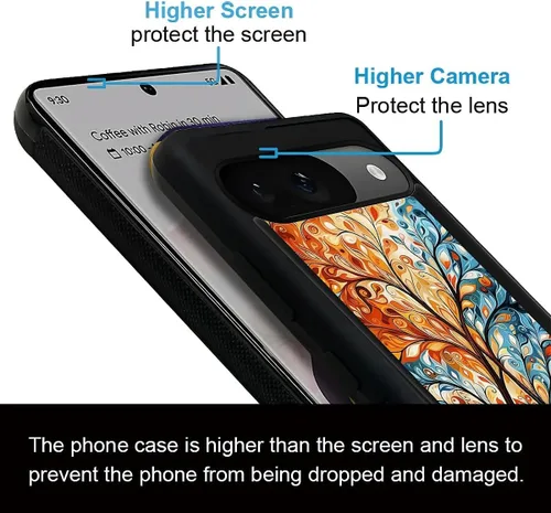 Vista 478 de Compatible con Google Pixel 4A 5G Mobile Case Creative Acrylic Panel trasero Silicona Protección Grip especialmente diseñado para Google Pixel 4A 5G