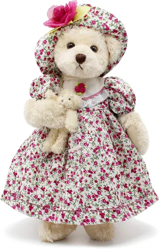 Vista 7 de Oitscute Osos de Peluche para Bebés Lindos de Peluche Suave de 16 Pulgadas (Flor Verde) para Niñas y Mujeres