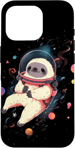 Vista 20 de Sloth Floating in Space Planets Stars Sloth Lover Case for iPhone 16