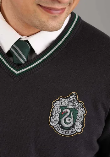 Vista 4 de Fun Costumes Suéter de uniforme de Harry Potter Slytherin para adultos