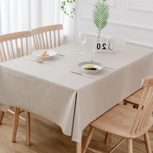 Vista 10 de TruDelve Mantel de Vinilo Resistente Mantel de Mesa de Plástico para Mesas Cuadradas Impermeable Hule Manteles para Mesa Cubierta de Mesa
