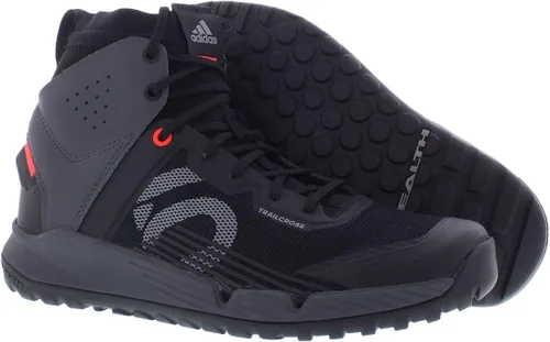 Vista 2 de Five Ten Trail Cross Mid Pro - Zapatos de bicicleta de montaña para hombre, Core BlackGrey TwoSolar Red