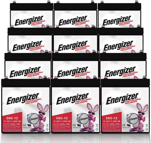 Vista 10 de Energizer EN5-12, 5 Amp Hr 12 V, batería recargable de plomo ácido sellada AGM de larga duración, ideal para uso en puertas de garaje, paneles
