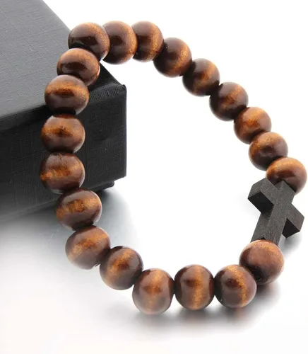 Vista 4 de Collar de cuentas de madera África Cadena de madera Declaración Unisex Collares gruesos