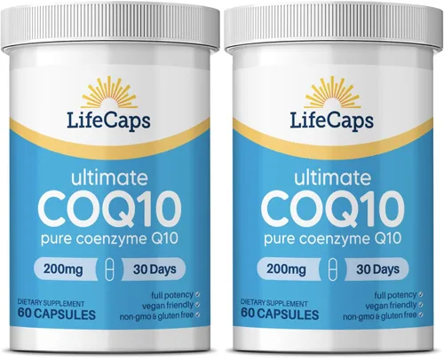 Vista 7 de LifeCaps CoQ10 200mg - Ultimate CoQ10 - Suplementos Q10 de ultra alta absorción - 60