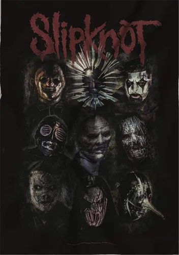 Vista 2 de Póster/bandera de tela grande oxidado de Slipknot 44" x 30" (hr)