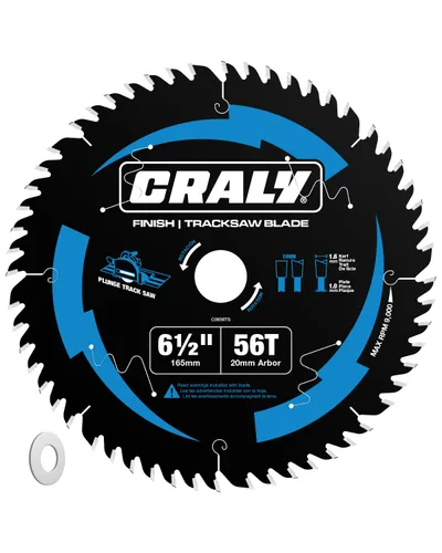 Vista 9 de CRALY Hoja de sierra circular para corte de madera de 6-1/2 pulgadas con 24 dientes, árbol de 5/8 pulgadas, con punta de carburo, corte fino