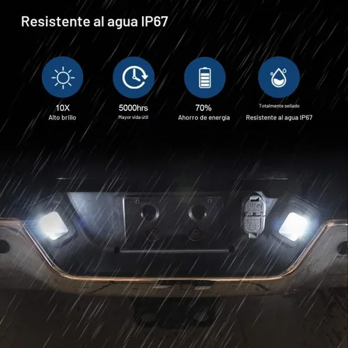 Vista 4 de D-Lumina Conjunto de luces LED para matrícula, lente transparente compatible con Dodge Ram 1500 2500 3500 2003-2018, luz de etiqueta de parachoques