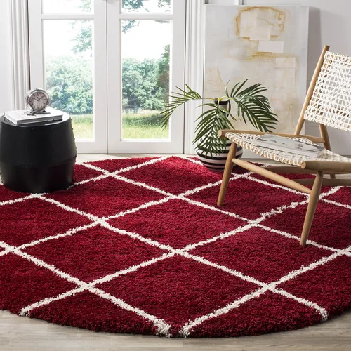 Vista 143 de SAFAVIEH Hudson Shag Collection - Alfombra decorativa de 2 x 3 pies, color beige y marfil, diseño moderno de enrejado, no desprende pelusa