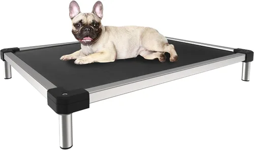 Vista 10 de FXW TitanNest Cama Elevada para Perros a Prueba de Masticación, Catre Elevado para Uso Interior/Exterior/Camping, Cama Refrescante para Mascotas