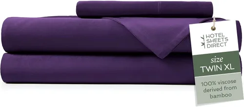 Vista 42 de Hotel Sheets Direct - Juego de sábanas 100% viscosa derivada de bambú tamaño individual - sábanas refrescantes con 1 funda de almohada