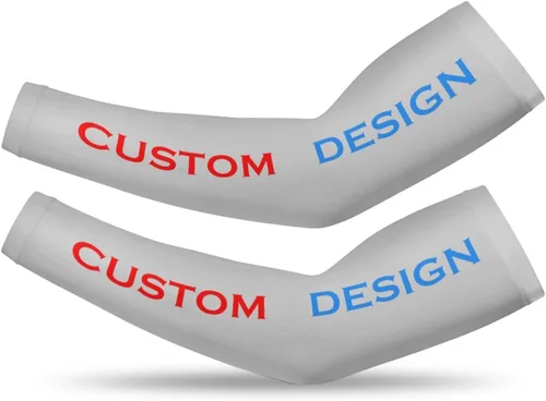 Vista 6 de Mangas de compresión de enfriamiento personalizadas para brazo añade tu diseño de fundas personalizadas para actividades al aire libre Negro