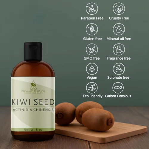 Vista 5 de Aceite de semilla de kiwi – 8 onzas – 100% puro, todo natural, prensado en frío, sin refinar, aceite portador de alta calidad, perfecto