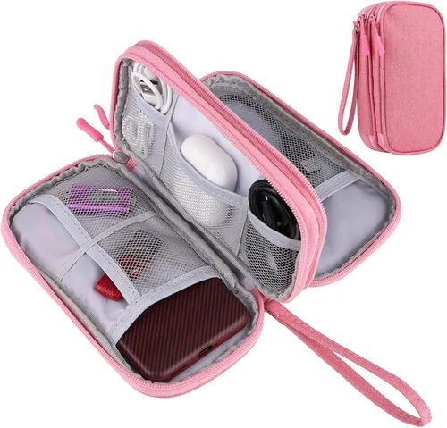 Vista 8 de JIAKAI Organizador de cables de viaje - Bolsa de accesorios electrónicos-Negro