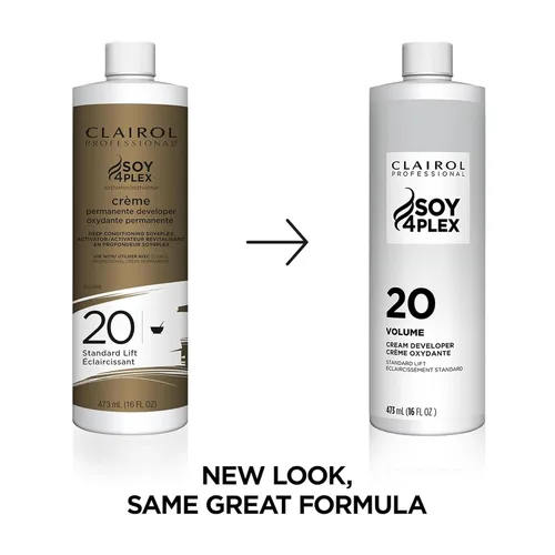 Vista 2 de Clairol Professional Crème Permanente 20 Volume Hair Developers For Coloring, Lightening & Lifting with Deep Conditioning Formula Packaging May