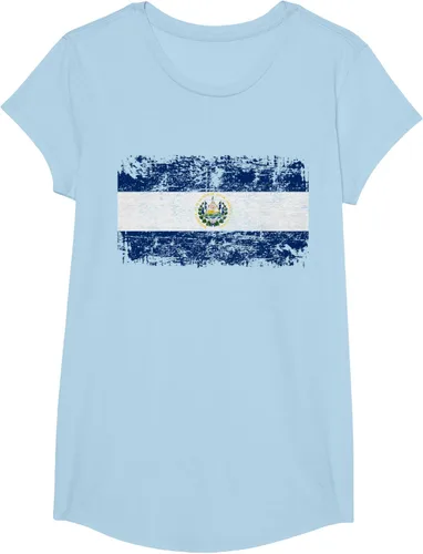 Vista 16 de EL SALVADOR Bandera Vintage Hombres Mujeres Niños Camiseta EL SALVADOR