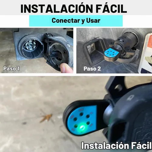 Vista 6 de Probador de luz de remolque de 7 pines, probador de enchufe de remolque de 7 vías, probador de cableado de 7 vías con luces LED, conector de RV