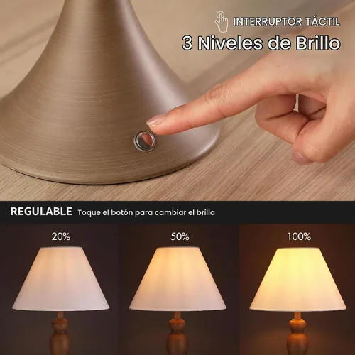 Vista 2 de O'Bright Ember - Lámpara de mesa recargable (carbón lavado)