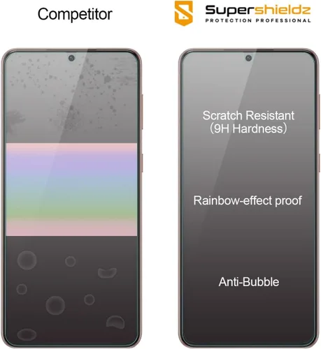 Vista 2 de Supershieldz Protector de pantalla de vidrio templado diseñado para Samsung Galaxy (S21 Plus 5G), antiarañazos, sin burbujas
