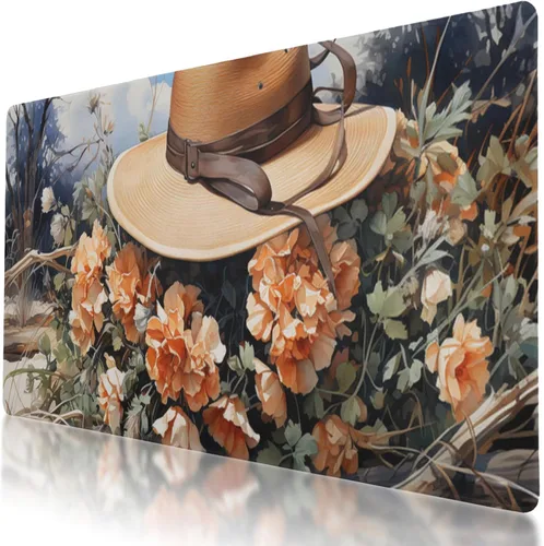 Vista 25 de Alfombrilla de mouse grande con diseño de flamenco para juegos de 35.5 x 16 pulgadas, base antideslizante, resistente al agua, ideal para jugadores