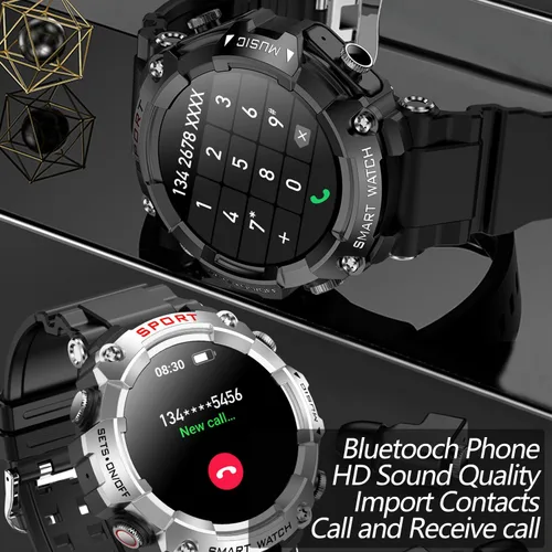 Vista 5 de YPSDOOWKJ Reloj inteligente con auriculares para hombres y mujeres, pantalla HD de 1.52 pulgadas, sonido 9D, monitor de fitness y sueño, llamada