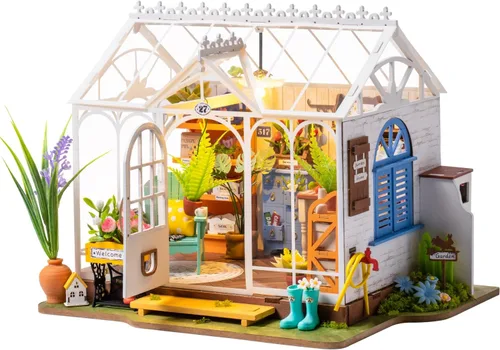 Vista 9 de Rowood Kit de Casa en Miniatura, Kits de Casa de Muñecas en Miniatura de Invernadero DIY para Adultos, Miniaturas de Mayberry Street, Artesanías