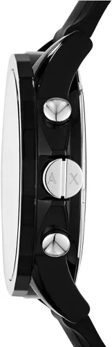 Vista 3 de Armani Exchange - Reloj de vestir con cronógrafo para hombre, con correa de cuero, acero o silicona