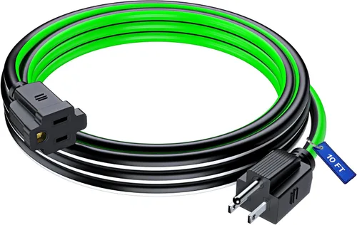 Vista 33 de Maximm Cable de extensión negro y azul de 10 pies, SJTW de 16 AWG
