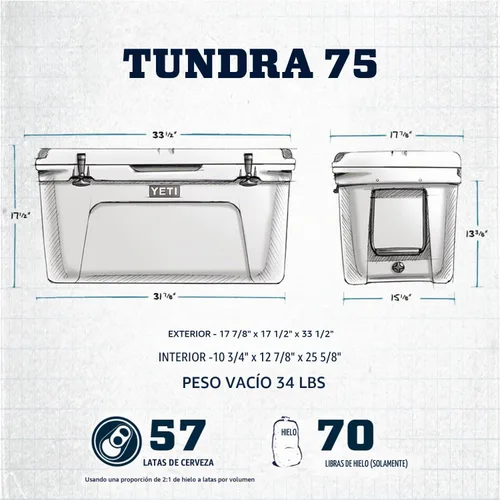 Vista 2 de YETI Tundra 75 Cooler