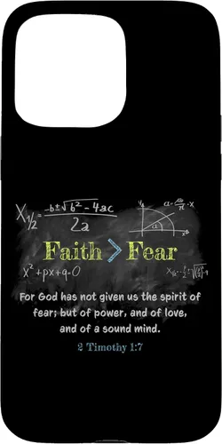 Vista 31 de Faith > Fear 2 Timothy 1:7 Christian Verse Math Equation Case for iPhone 17