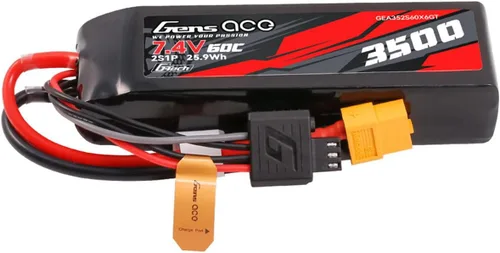 Vista 4 de Gens ace G-Tech 3500mAh 2S1P 7.4V 60C Lipo Paquete de batería con enchufe XT60 (4 piezas)