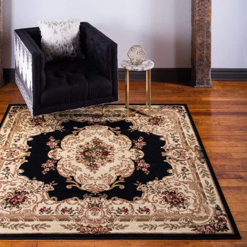 Vista 11 de Unique Loom colección Versailles - Alfombra clásica tradicional con motivo de medallón; 2' 2 x 3' 0 pies, rectangular, color borgoña/marfil