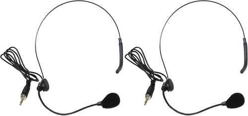 Vista 4 de EMB Sistema de micrófono inalámbrico profesional EBM52H Dual VHF - Micrófonos profesionales manos libres para presentaciones, fitness, karaoke