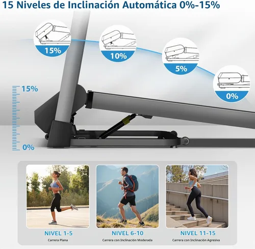 Vista 4 de CIIHI Treadmill with Auto Incline - 450 LBS Capacity Treadmill for Home Gym