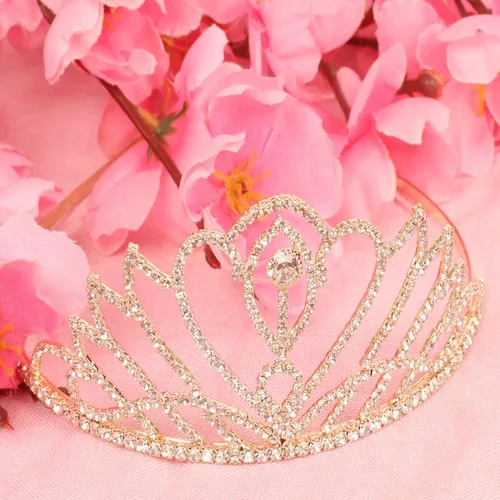 Vista 5 de Touchstone Royal Fashion Fiesta Simbólica Sucesión Hereditaria Denota Alto Estatus Rhinestone Diseñador Joyería Tiara Corona para Mujer.