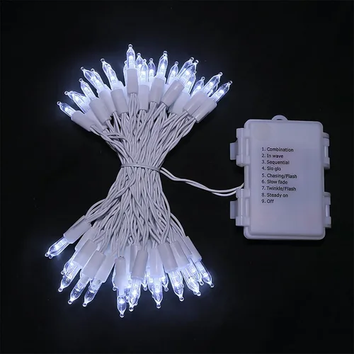 Vista 10 de MULTI-SPARKING Tira de luces patrióticas de 16 pies, 50 luces LED patrióticas para el día de la independencia, coronas, manualidades, decoración