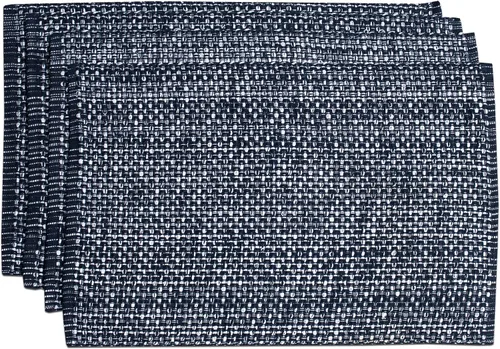 Vista 21 de Camino de mesa 100% algodón para mesas de comedor, rectangular, tejido de dos tonos, 72 x 13 pulgadas, suave y duradero, color negro (paquete de 1)
